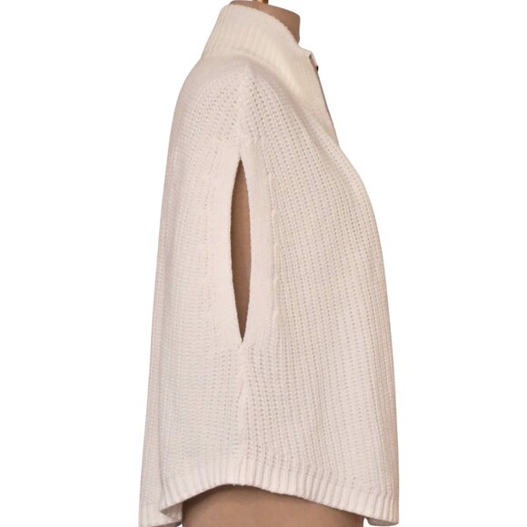 Tommy Hilfiger White Cotton Blend Sweater Cape Size XS / S - Picture 3 of 10